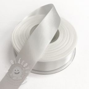 Saténová stuha oboustranná 25 mm white