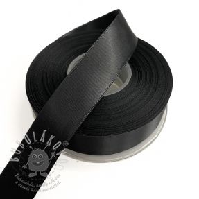 Saténová stuha oboustranná 25 mm black