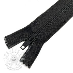 Zip nedělitelný spirálový 55 cm black