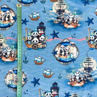 Úplet Sailor Panda Boat digital print