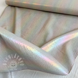 Dvojitá gázovina/mušelín FOIL Rainbow multicolour