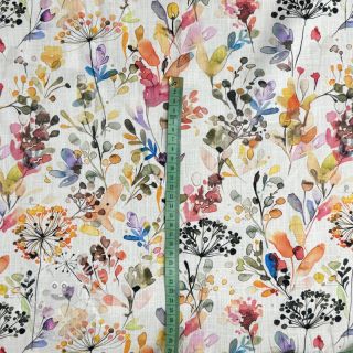 Len s bavlnou Pretty florals deisgn A digital print