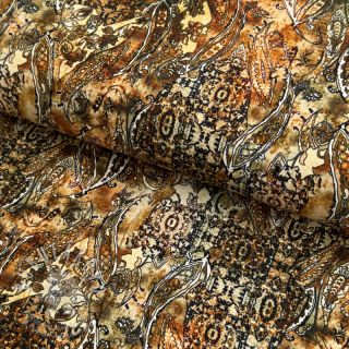 Úplet VISCOSE LYCRA HEAVY Vintage patterns design B digital print