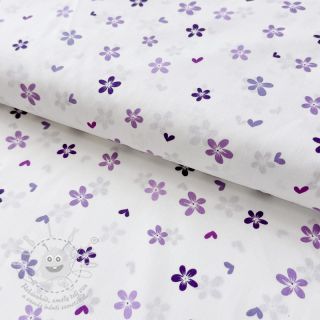 Bavlněná látka Flowers Snoozy violet
