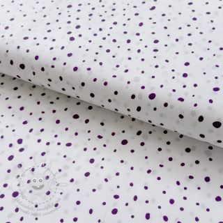 Bavlněná látka Small dots Snoozy violet