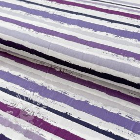 Bavlněná látka Big stripes Snoozy violet