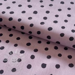 Bavlněná látka Draw dots Snoozy lilac