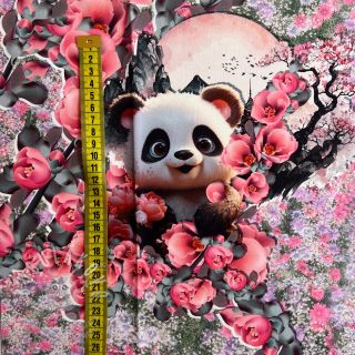 Dekorační látka KIDS BACKPACK Sakura Panda PANEL
