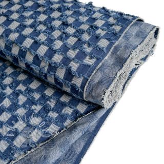 JEANS Check Jacquard DARK BLUE