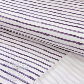 Teplákovina Wavy stripes violet digital print