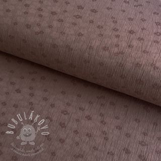 Dvojitá gázovina/mušelín MELANGE JACQUARD mauve