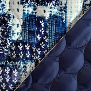 Prošev VELVET Patchwork navy digital print