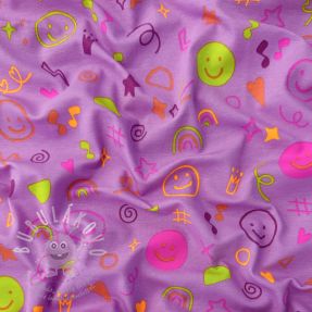 Úplet Neon doodles lavender