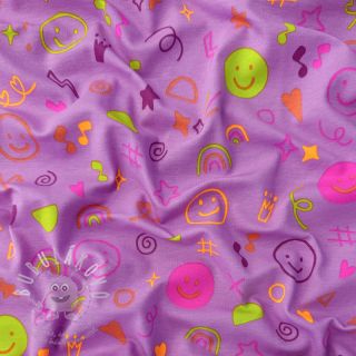 Úplet Neon doodles lavender