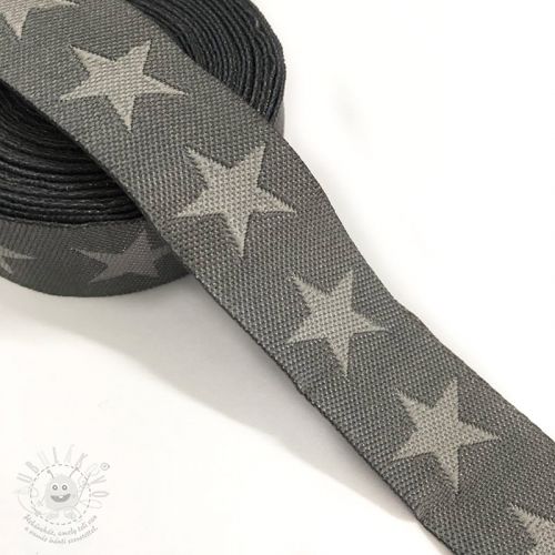 Stuha Stars dark grey/light grey