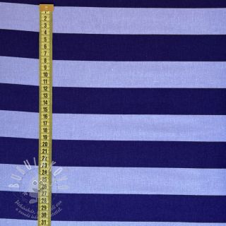 Bavlněná látka FLANNEL Stripes cobalt