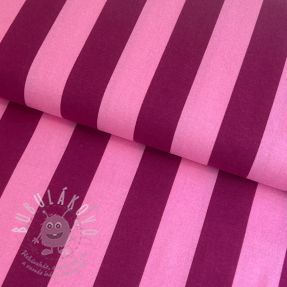 Bavlněná látka FLANNEL Stripes pink