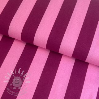 Bavlněná látka FLANNEL Stripes pink