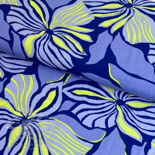 Viskóza ECOVERO Florals cobalt digital print