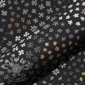 Dekorační látka jacquard Flower Mix Sprinkle metallic deluxe