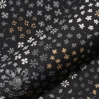 Dekorační látka jacquard Flower Mix Sprinkle metallic deluxe