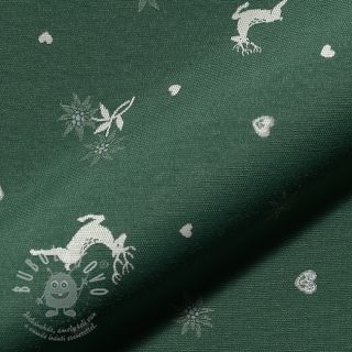 Dekorační látka jacquard DOUBLE FACE Landhaus Mixed Icon forest green