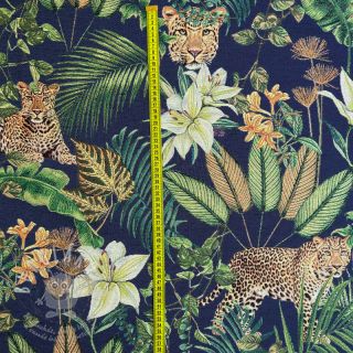 Dekorační látka GOBELIN PREMIUM Leopard Leaf Jungle