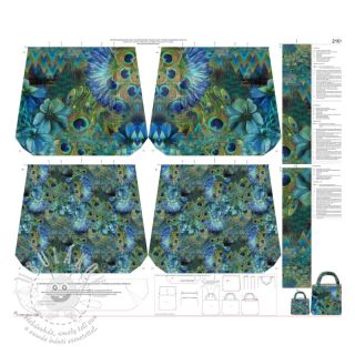 Dekorační látka BAG Peacock design panel