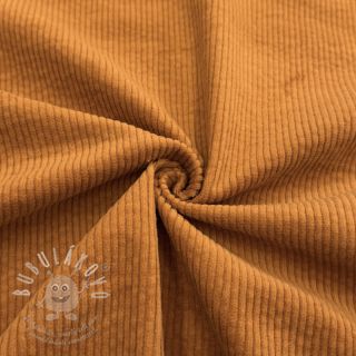 Manšestr 6W WASHED STRETCH mustard