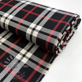 Tartan check black/white/red