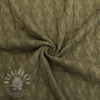 Svetrovina Jacquard CABLE camo green