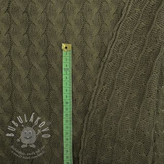 Svetrovina Jacquard CABLE camo green