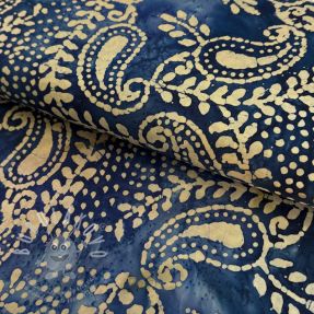 Bavlněná látka VOILE BATIK NEW design B dark cobalt