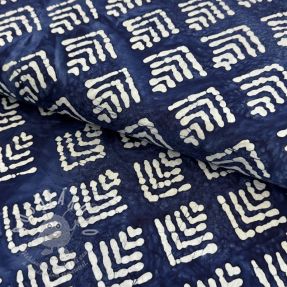 Bavlněná látka BATIK NEW INDIGO design C