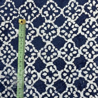 Bavlněná látka BATIK NEW INDIGO design D