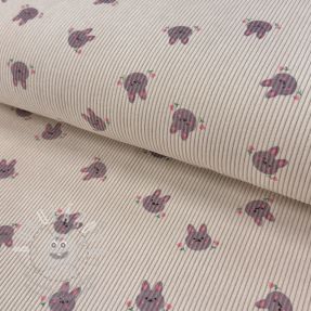 Manšestr STRETCH Small bunny design F