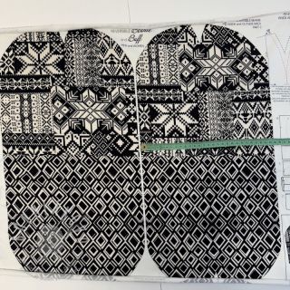 Teplákovina Winter knit PANEL SET FOR ADULTS digital print