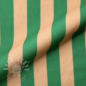 Dekorační látka premium Joyful Basic Stripe green digital print