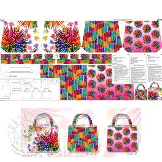 Dekorační látka KIDS BAG Pencil explosion panel