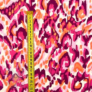 Viskóza STRETCH Ikat fuchsia