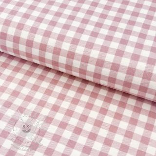 Bavlněná látka FLANNEL Check light pink