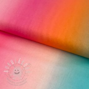 Bavlněná látka VOILE Rainbow stripe digital print