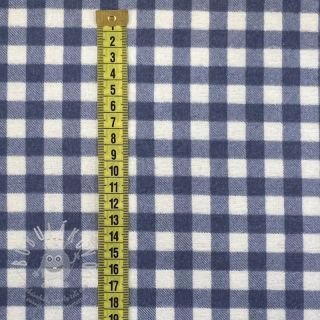 Bavlněná látka FLANNEL Check blue