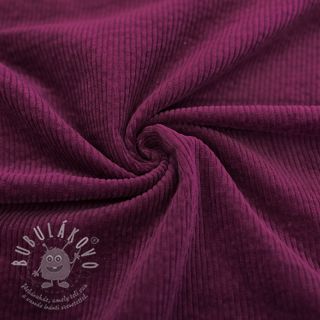 Manšestr 6W WASHED STRETCH aubergine