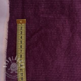 Manšestr 6W WASHED STRETCH aubergine