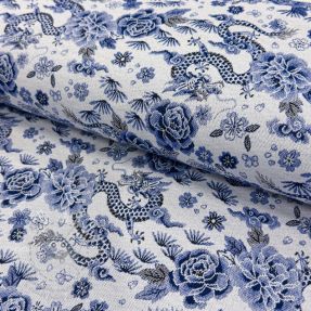 Dekorační látka jacquard Draco blue