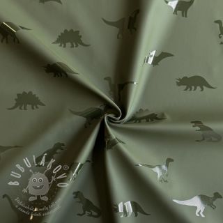 Látka na pláštěnku Dinosaurs dark green