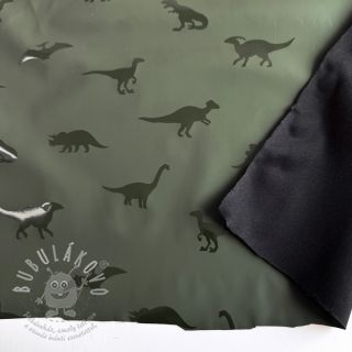 Látka na pláštěnku Dinosaurs dark green