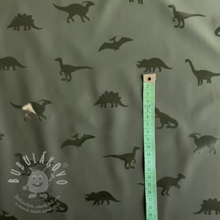 Látka na pláštěnku Dinosaurs dark green