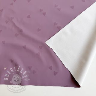 Látka na pláštěnku Hearts purple